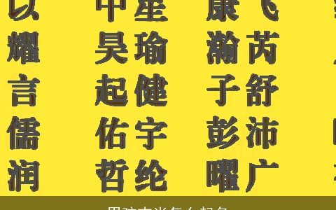 男孩吉尚怎么起名