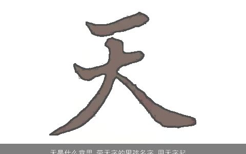 天是什么意思 带天字的男孩名字 用天字起名大全的寓意 洋气寓意的带天字男孩名字大全
