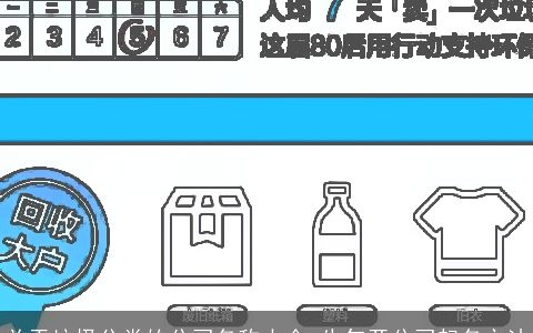 关于垃圾分类的公司名称大全 牛年开公司起名方法