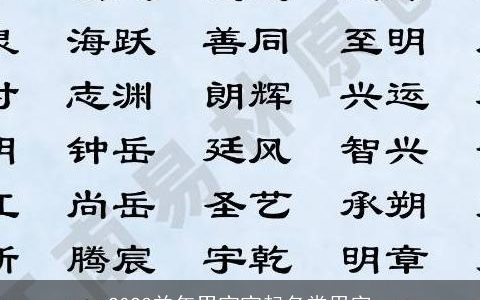 2023羊年男宝宝起名常用字