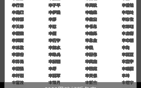 2024男孩好听名字