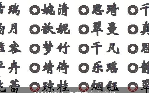 2024男孩的名字响亮寓意好