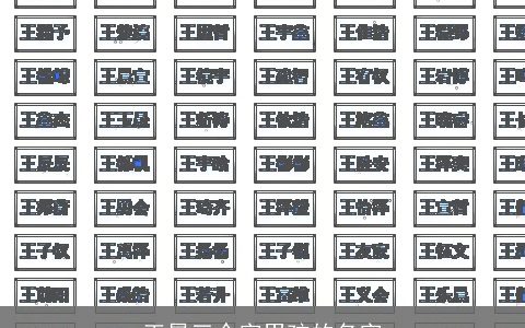王晟三个字男孩的名字
