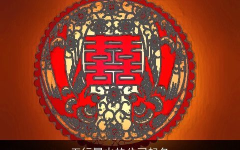 五行属火的公司起名