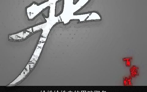 给姓给姓冉的男孩取名