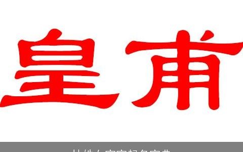 林姓女宝宝起名宝典