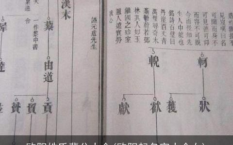 欧阳姓氏辈分大全(欧阳起名字大全女)