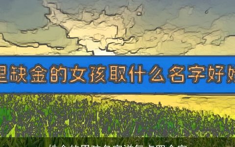 姓金的男孩名字洋气点四个字