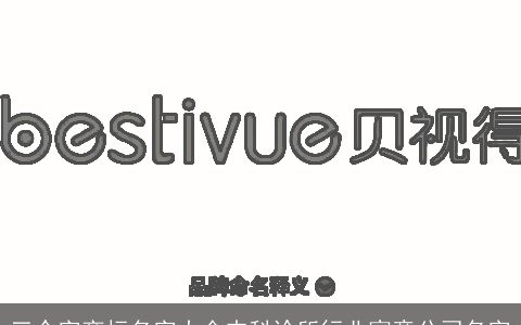 三个字商标名字大全内科诊所行业寓意公司名字