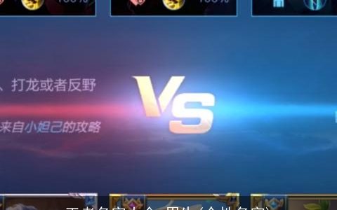 王者名字大全 男生(个性名字)