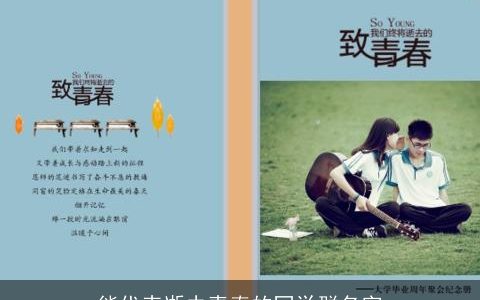 能代表逝去青春的同学群名字