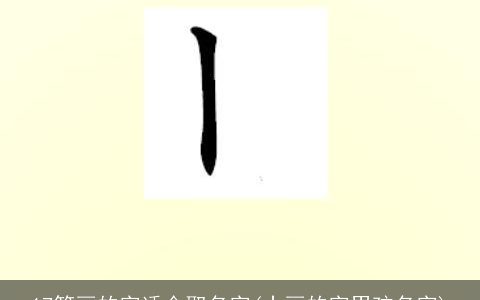 17笔画的字适合取名字(十画的字男孩名字)