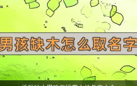 姓张缺木男孩五行带木的名字大全