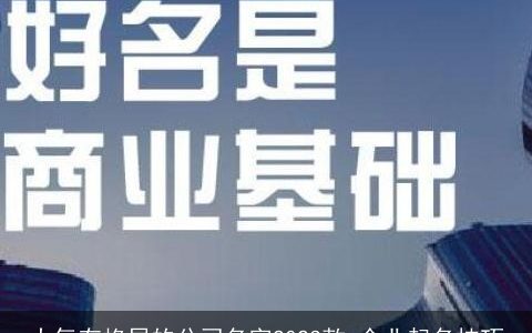 大气有格局的公司名字2023款 企业起名技巧