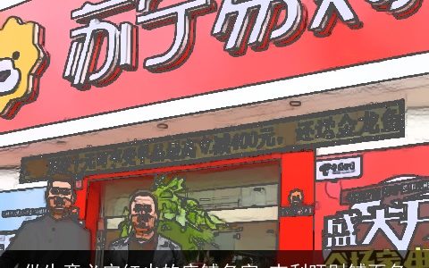 做生意必定红火的店铺名字 吉利旺财铺面名