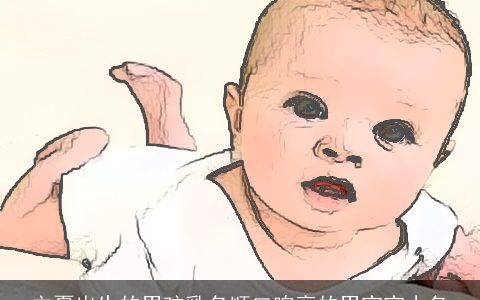 立夏出生的男孩乳名顺口响亮的男宝宝小名