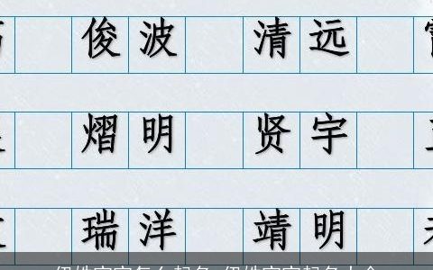 伊姓宝宝怎么起名 伊姓宝宝起名大全