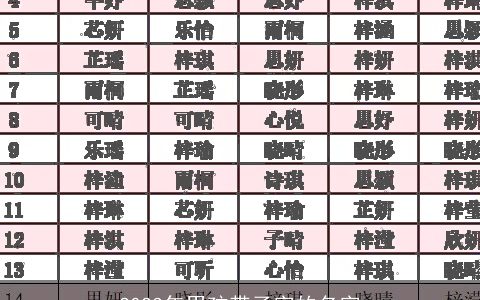 2024年男孩带子字的名字