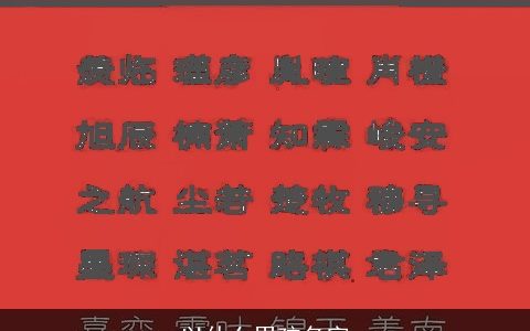 以什么男孩名字