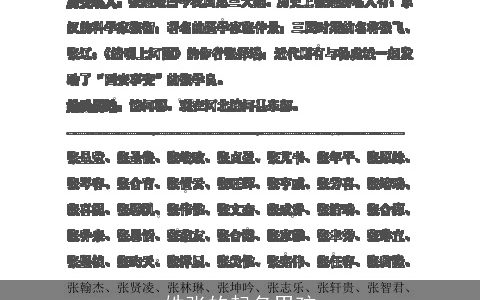 姓张的起名男孩