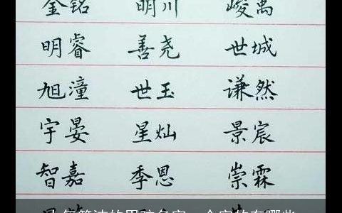 大气简洁的男孩名字一个字的有哪些