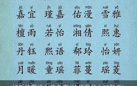 好听的蔡姓女孩名字(给姓蔡的女孩起名)