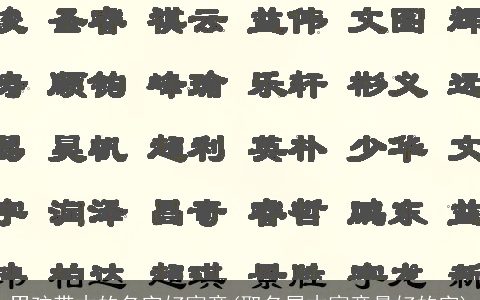 男孩带木的名字好寓意(取名属木寓意最好的字)