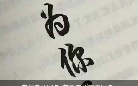 带情兽的网名(带手字的霸气网名)