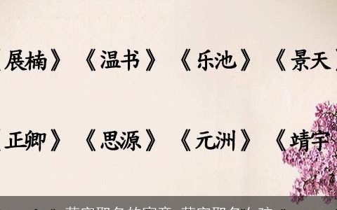 葆字取名的寓意 葆字取名女孩