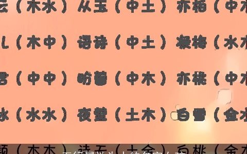 五行属性为水的名字女孩