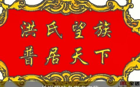 姓洪男孩名字光字辈