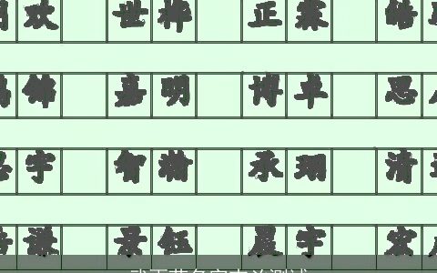 武雨茹名字吉凶测试