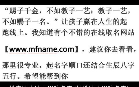 姓李缺火缺土男孩名字(林姓缺土男孩名字)