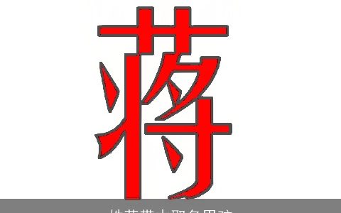 姓蒋带木取名男孩