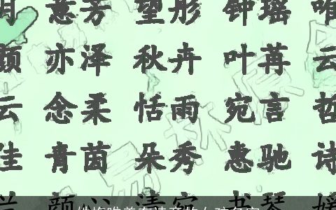 姓梅唯美有诗意的女孩名字