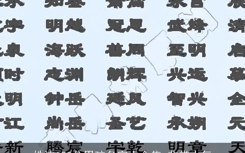姓沈100分男孩名字大合集 非常大气