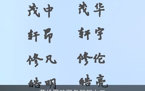 蒋姓男孩取名朗朗上口