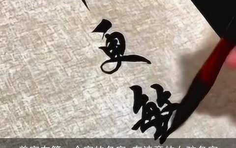 美字在第一个字的名字 有诗意的女孩名字