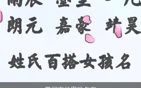 带柳字的男孩名字