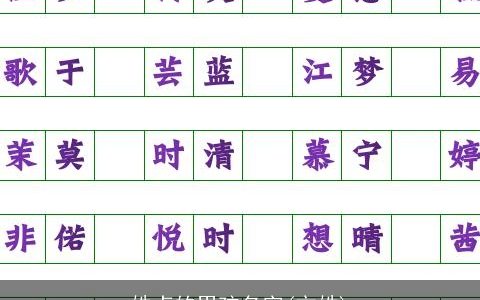 姓卢的男孩名字(方姓)