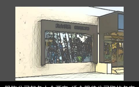 服饰公司起名大全两字 适合服装公司取的名字