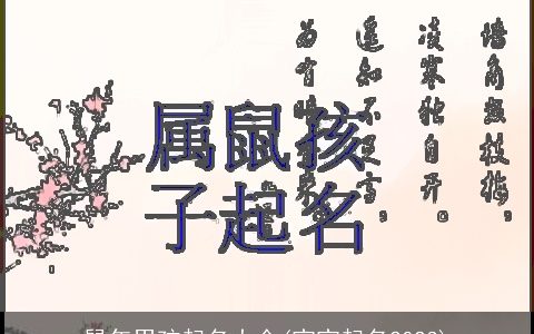 鼠年男孩起名大全(宝宝起名2023)