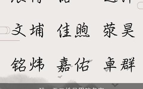 独一无二姓吴男孩名字