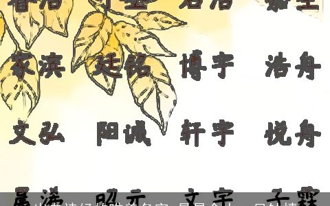 出自诗经的唯美名字 最易令人一见钟情