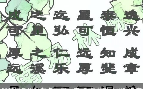 2024属龙男孩起名大气用字 朝气蓬勃的男孩名字