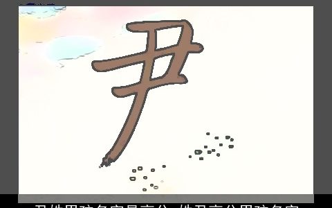 尹姓男孩名字最高分_姓尹高分男孩名字