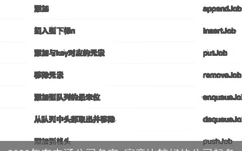 2024年有内涵公司名字 寓意比较好的公司起名