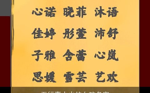 五行喜水火的女孩名字