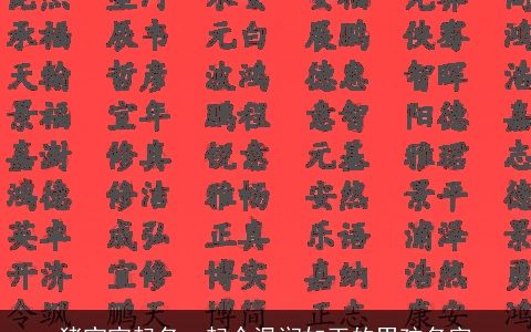 猪宝宝起名  起个温润如玉的男孩名字