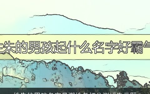 姓朱的男孩名字最潮姓名打分测试朱元熙